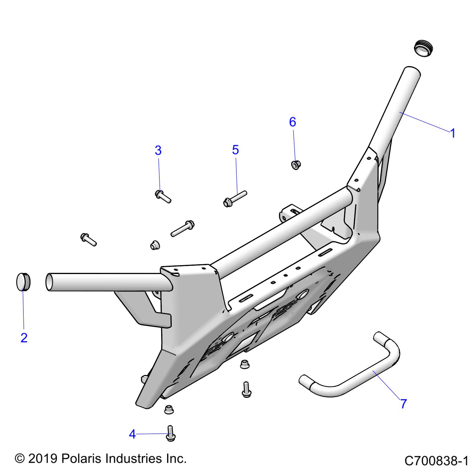 Foto diagrama Polaris que contem a peça 1023025-458