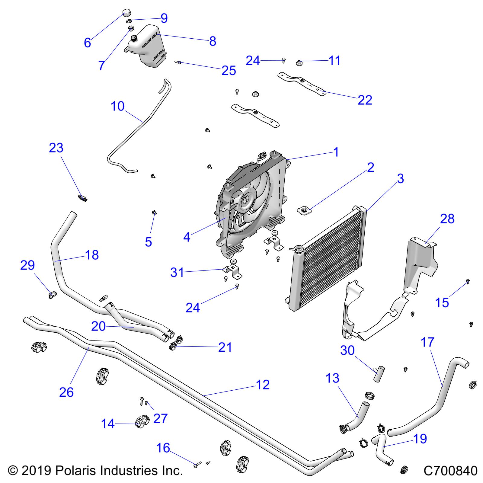 Foto diagrama Polaris que contem a peça 5417060