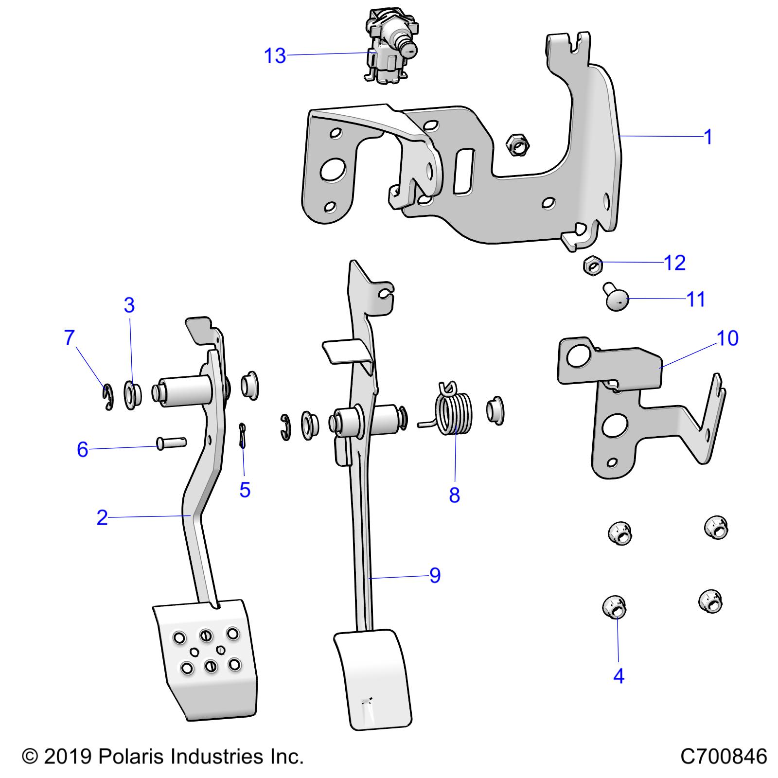 Foto diagrama Polaris que contem a peça 4016363