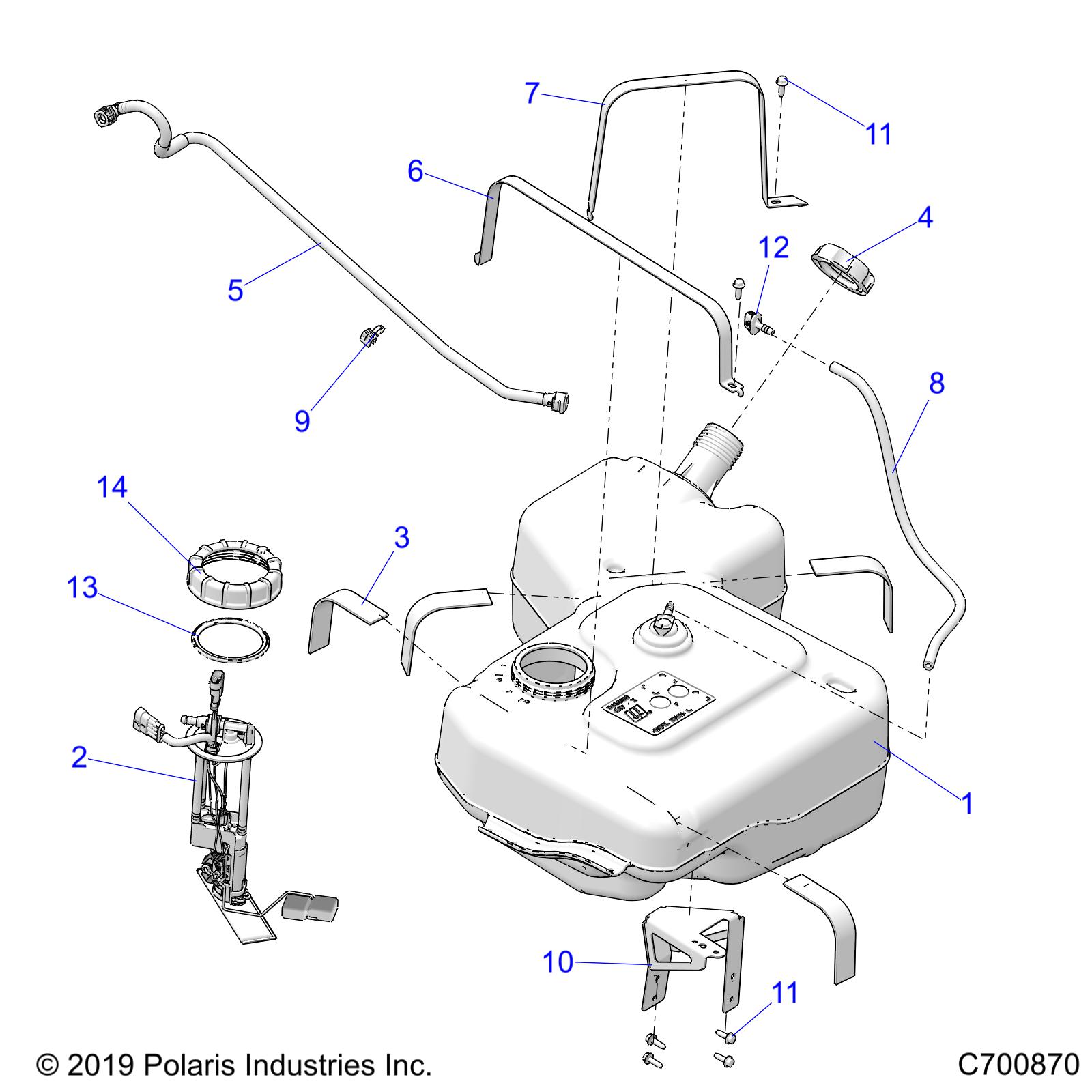 Part Number : 5263458-329 SUPPORT FUEL TANK BRACKET  BLA