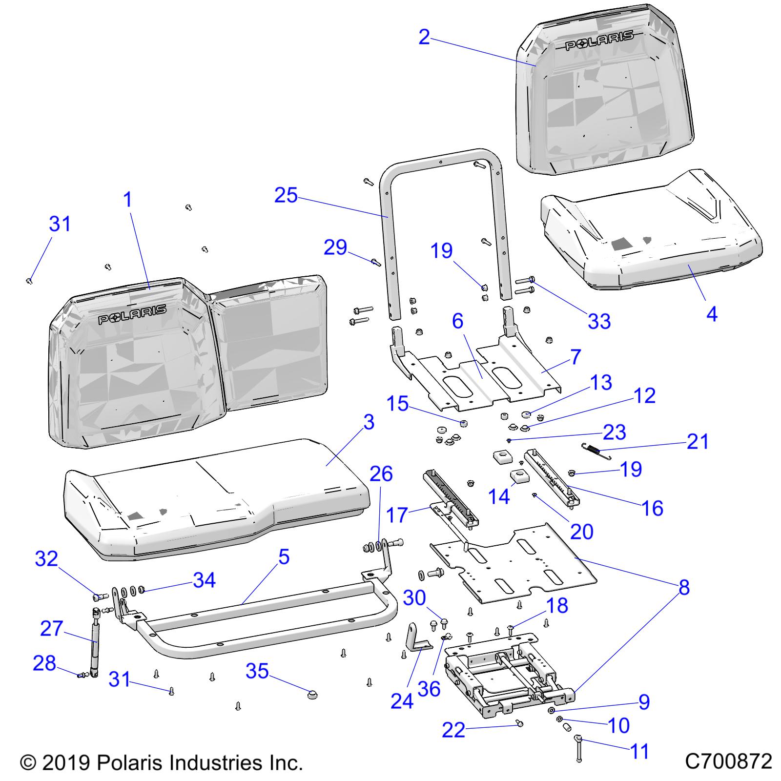 Part Number : 2689768 ASM-SEAT BTM 40 PPC TR