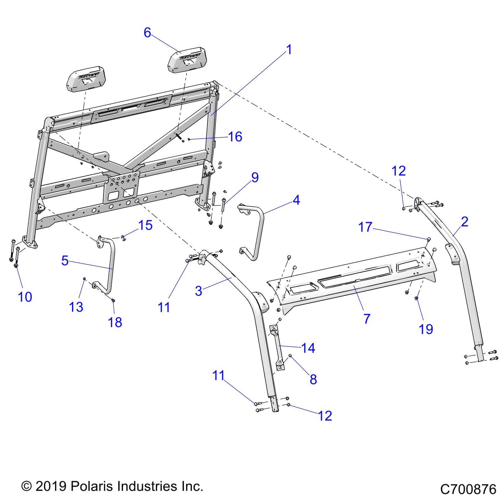 Part Number : 1024656-458 WELD-CAB FRAME REAR EU M.BLK