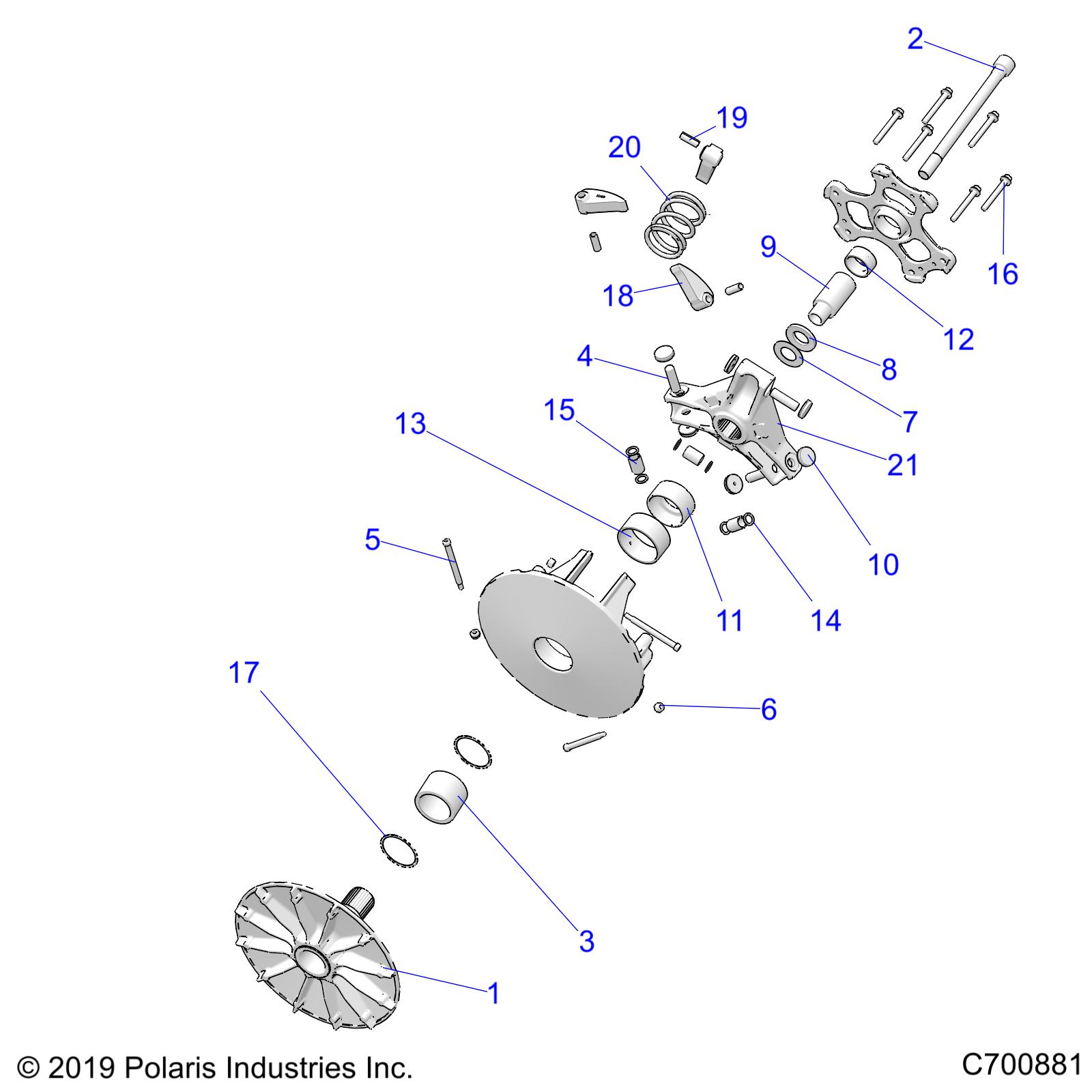 Foto diagrama Polaris que contem a peça 5140976