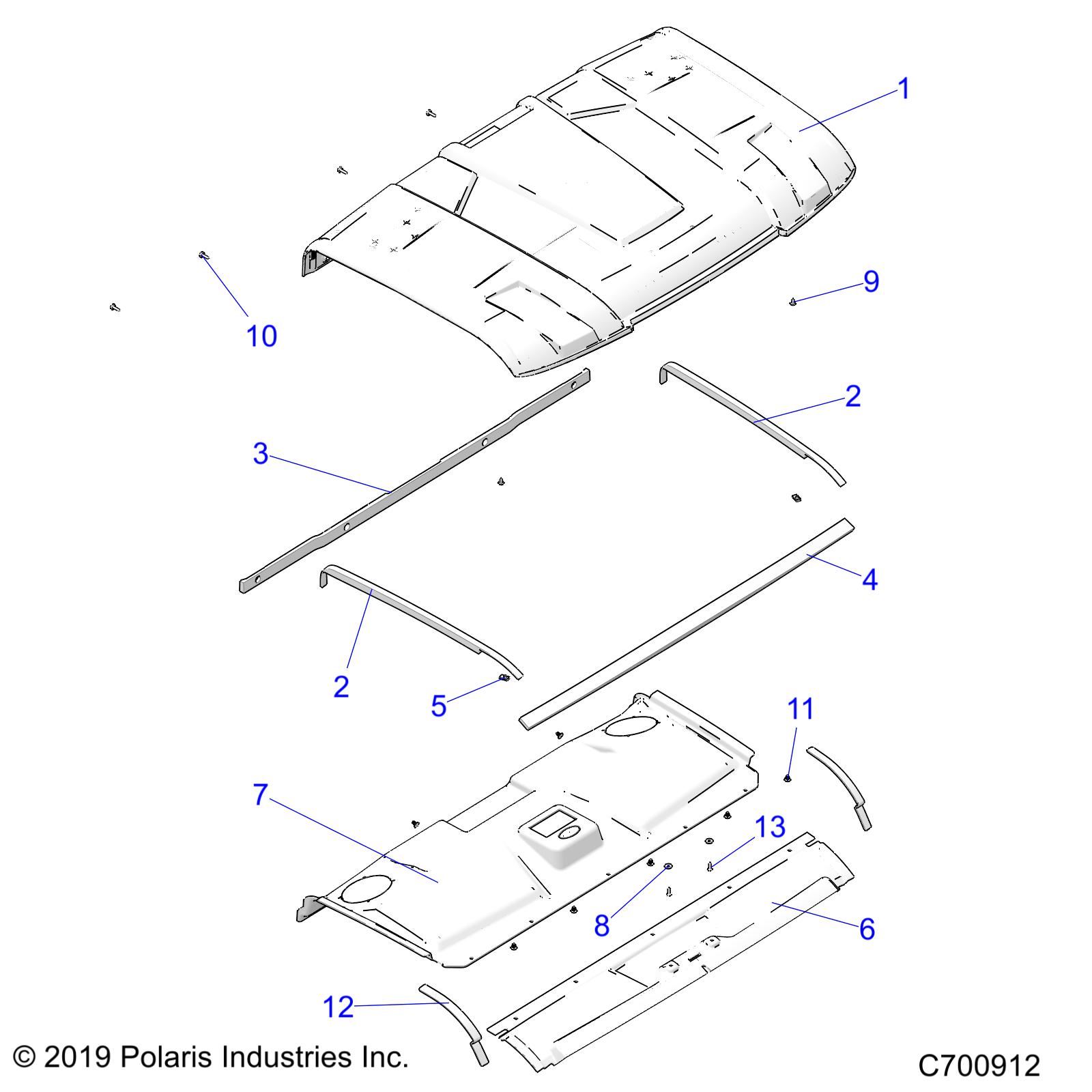 Part Number : 5814714 HEADLINER  REAR