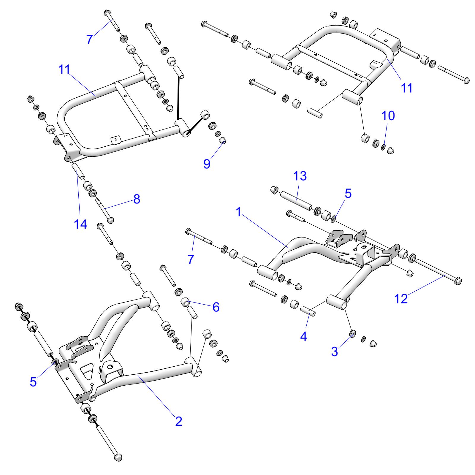 Part Number : 1023545-458 CONTROL ARM WELD REAR LOWER LE