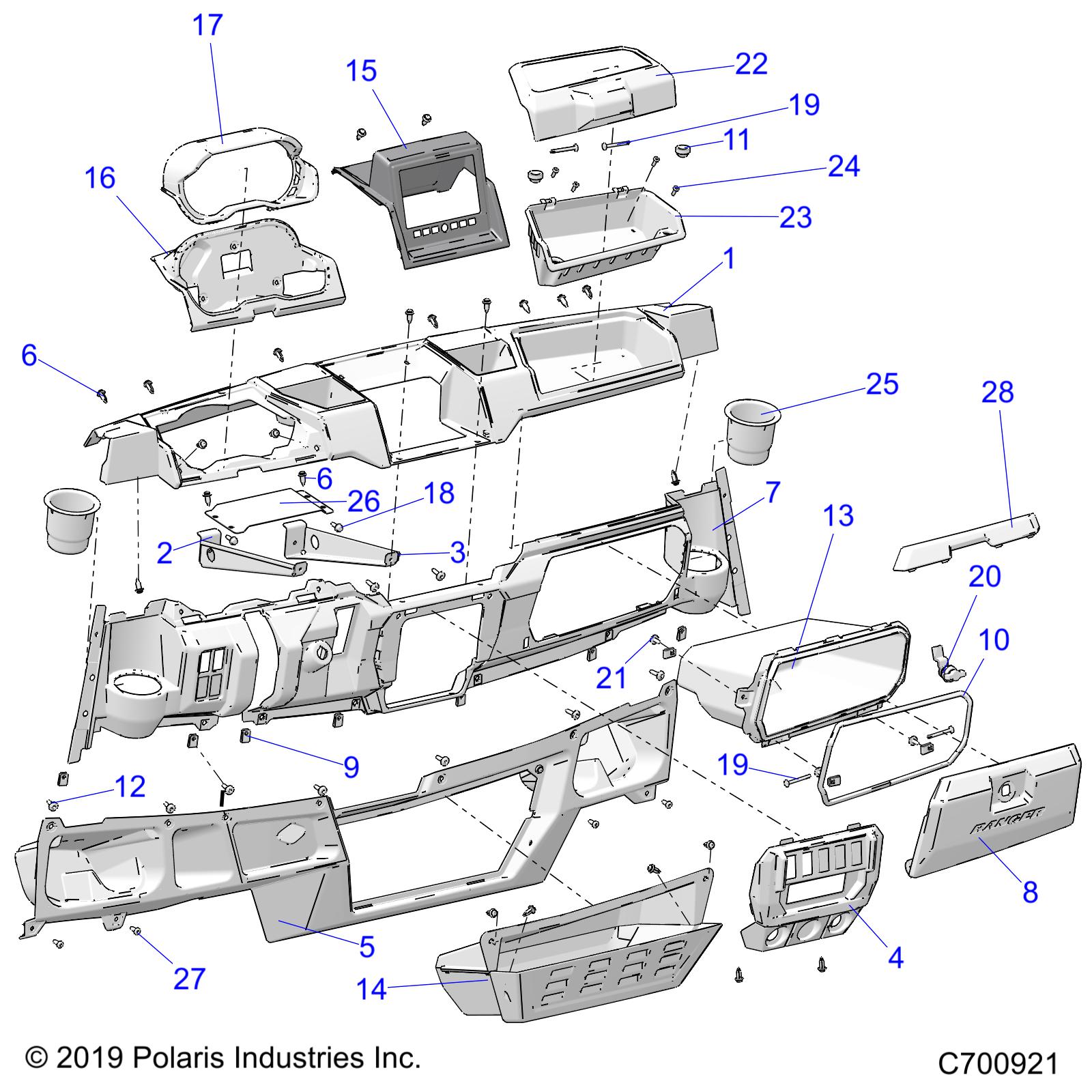 Foto diagrama Polaris que contem a peça 5456615-581