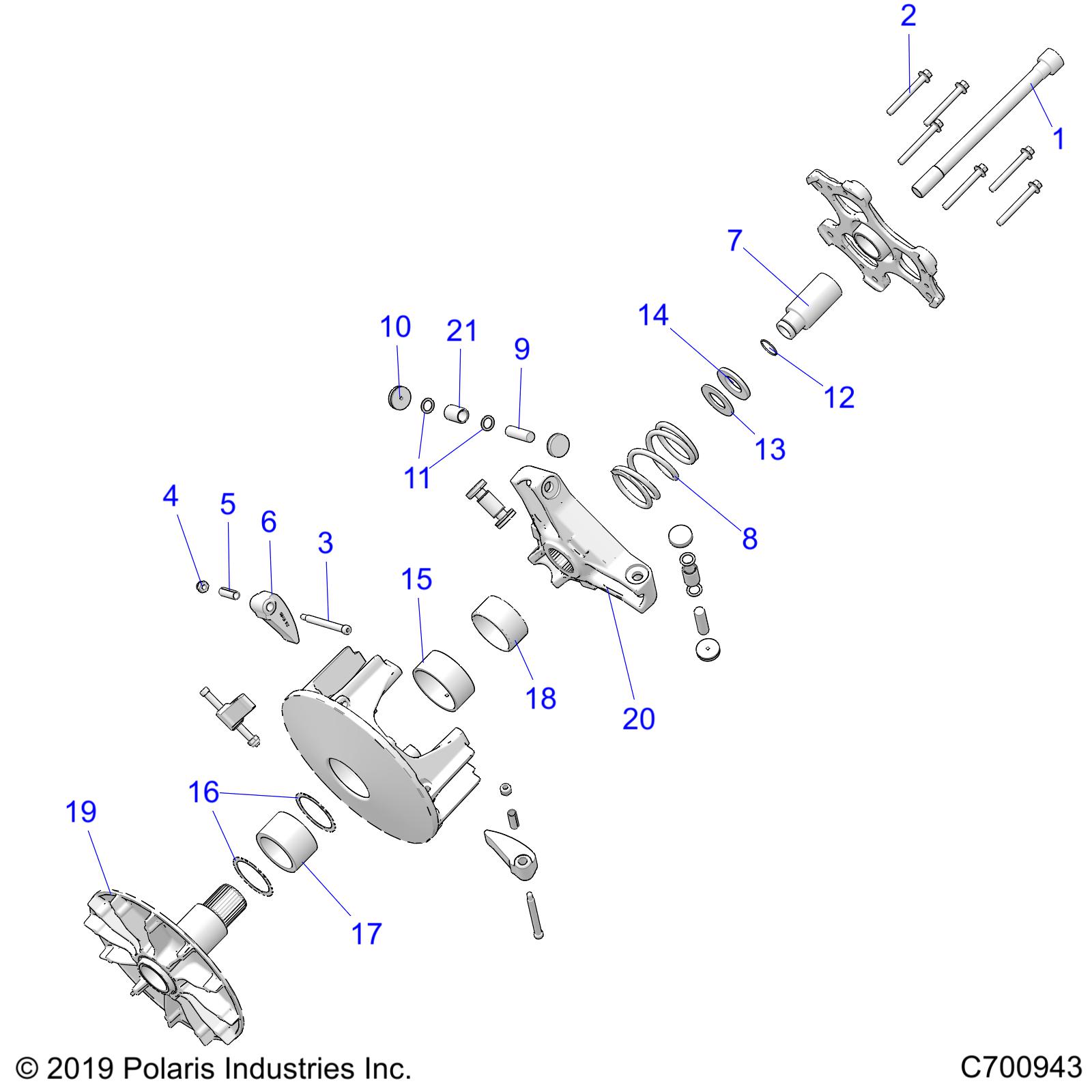 Foto diagrama Polaris que contem a peça 1323634