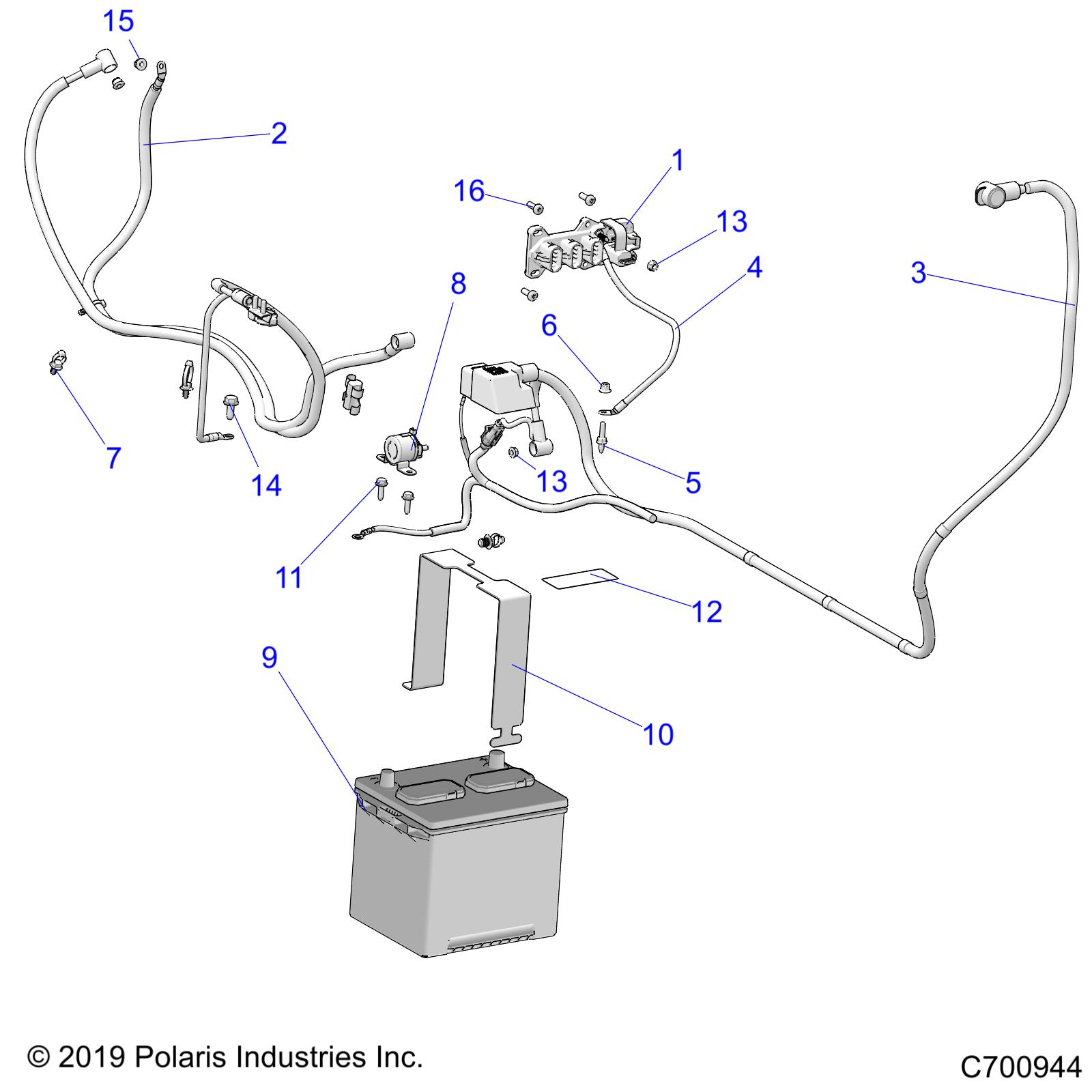 Part Number : 4080966 CABLE-BATTERY TO SOLENOID