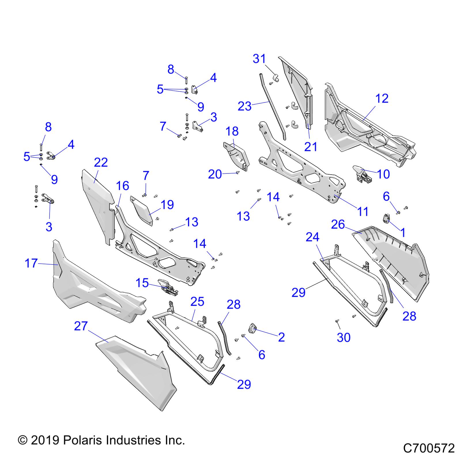 Part Number : 5451343 PNL-DOOR POLY LWR LH 50 APX