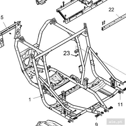 Part Number : 1023022-458 WELD-MAIN FRAME RZR 64T TR BLK