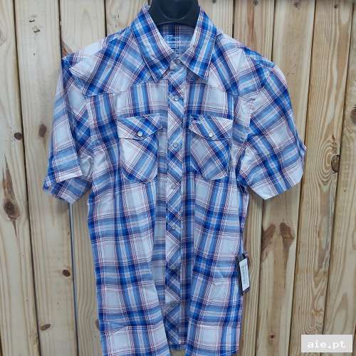 Part Number : 286353406 MEN S RZR PLAID S/S SHIRT  BLU