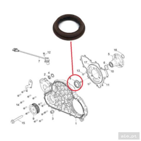 Part Number : 3610176 SEAL FLANGE LUBE VITON