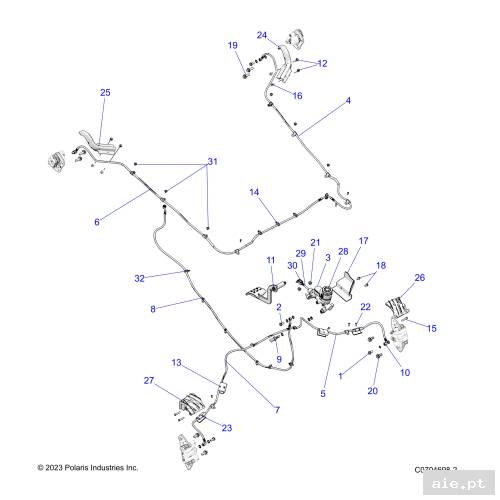 Part Number : 4081264 SWITCH-BRK M10X1.25 DBL-BANJO  - PEÇA POLARIS