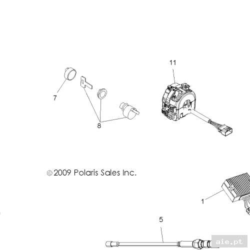 Part Number : 5433534 KEY SWITCH KEY COVER  - Peça Polaris