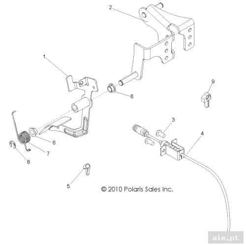 Part Number : 7081621 THROTTLE CABLE  - Peça Polaris